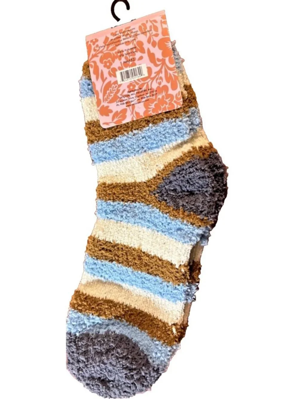 Womens Carnival Super Soft Slipper Socks 1 Sz Stripe Design Cozy Multicolor (1b)